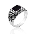Black Square Enamel Rings