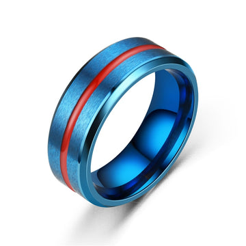 Men's Rainbow Steel Ring